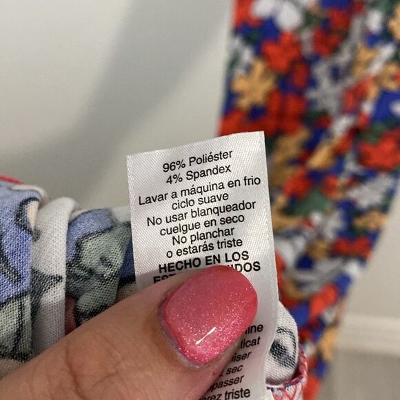 Lularoe- Dani long maxi dress - bright orange and purple floral print-size small - Picture 6 of 8